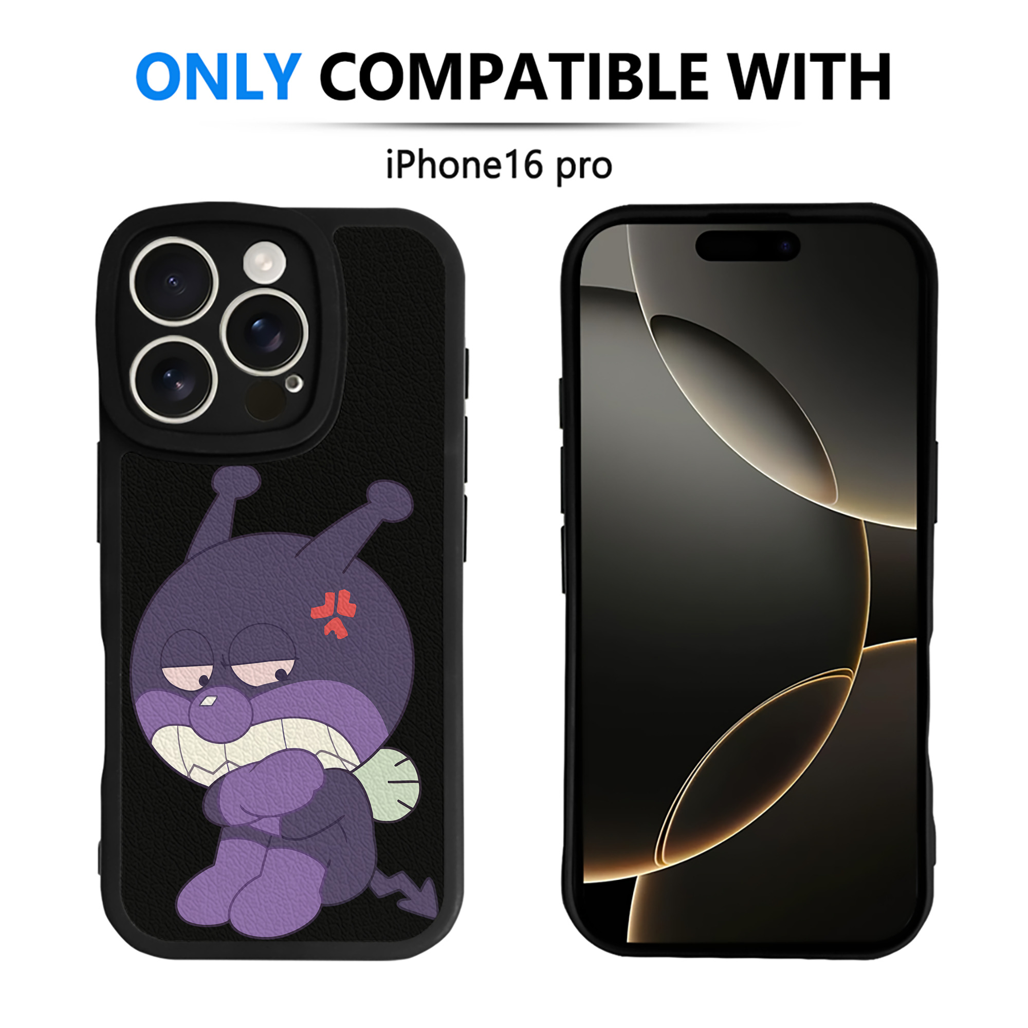 （画像用） アンパンマン Anpanman 【iPhone 16シリーズ対応】シリコンスマホケース（レザー調） 材質：シリコン